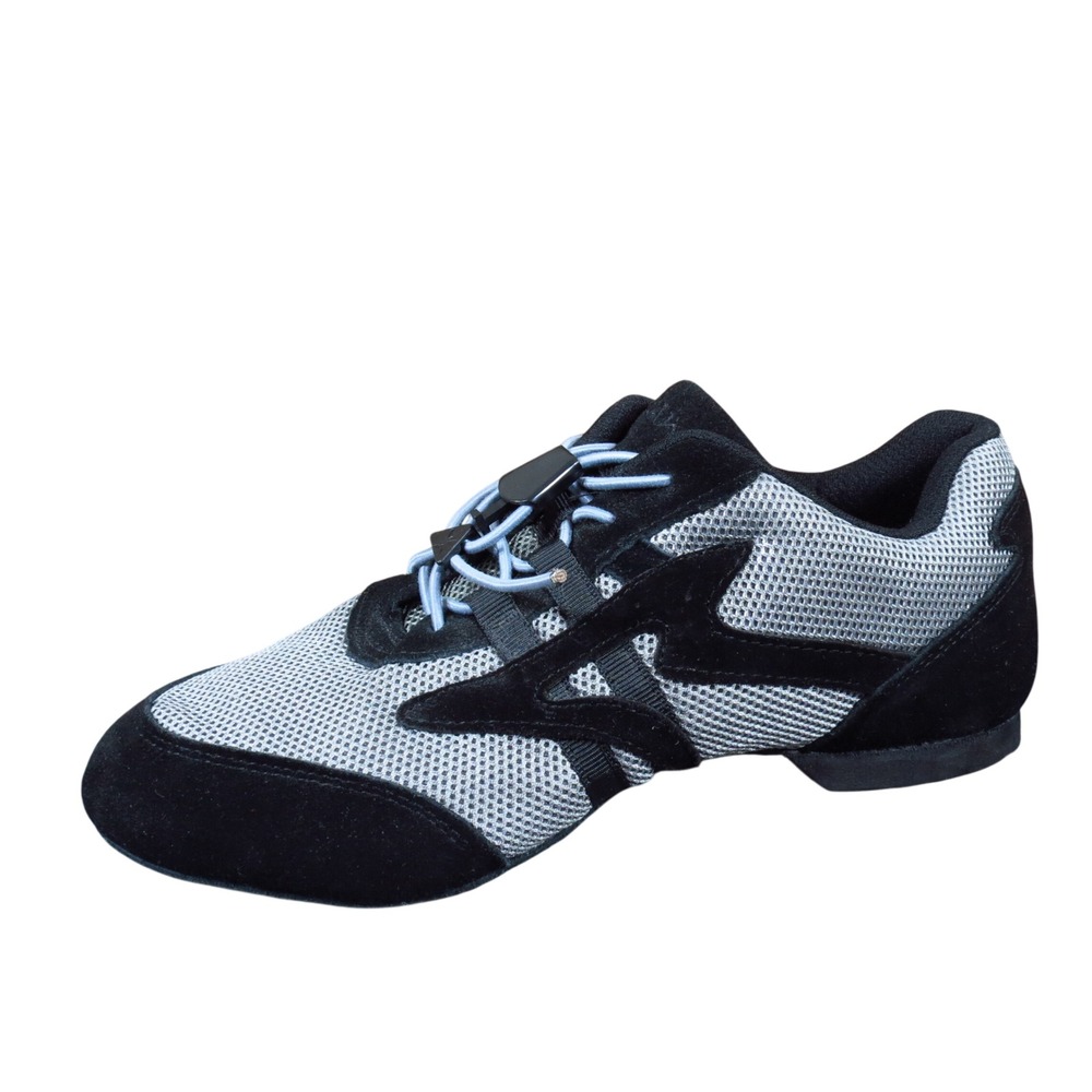 Sansha Salsette 1 Women Dance Sneaker Size 12M Jazz Hip Hop Black Grey Mesh
